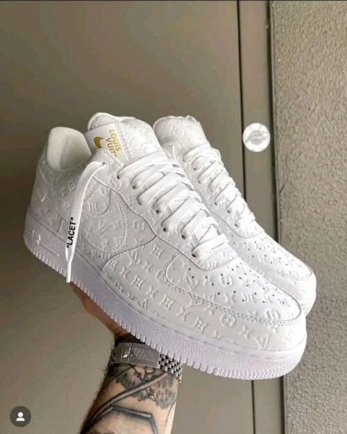 Louis Vuitton x Nike Air Force 1 Custom White Monogram