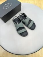 Prada Milano Cross Strap Leather Sandals