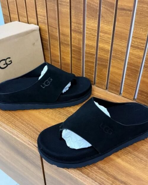 UGG Suede Black Slides