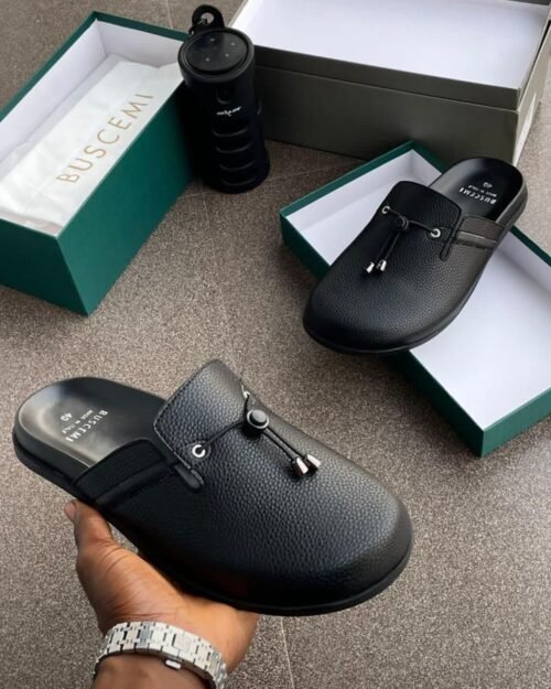 Buscemi Leather Tassel Mule Slip-On