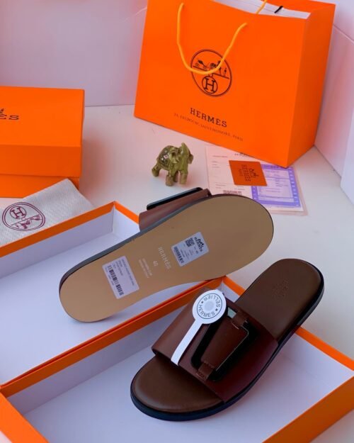 Authentic New Hermès Men's Izmir Sandals - The Ultimate Parisian Luxury Slip-On