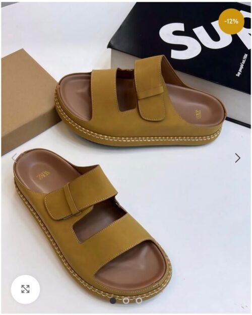 ZARA Men’s Platform Comfort Sandal: Dual Strap Style