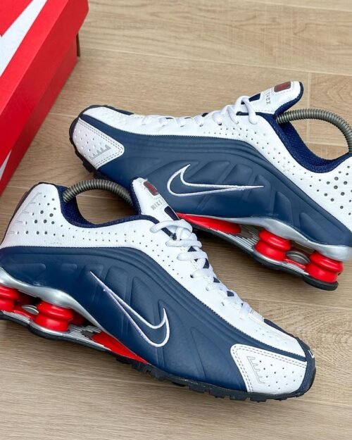 Nike Shox TL Navy Blue, White & Red Sneakers