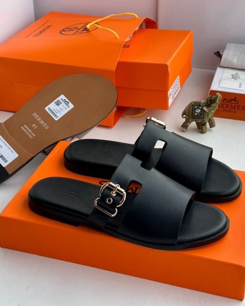 Hermès Men's/Women's Leather Sandals - Authentic Italian Crafted Luxury Slides
