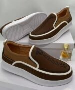 Versace Brown Suede Loafers