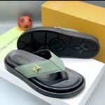 Louis Vuitton Men’s Olive Green Thong Slippers
