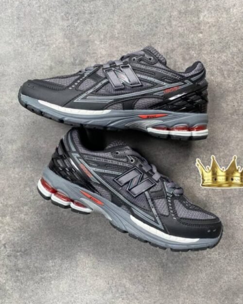 1906U Black Grey Red Sneakers