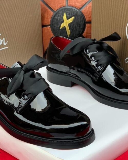 Black Patent Leather Derby Shoes