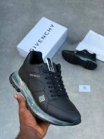 Givenchy Black Leather Chunky Logo Sneakers