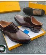Louis Vuitton Men's Mixed-Material Split Derby Shoes