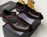 Tom Ford Men's Leather T-Strap Buckle Sandals