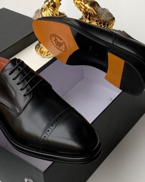 Tom Ford Men's Black Leather Derby Shoes