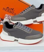 Hermès Bouncing Sneaker in Textured Grey Knit