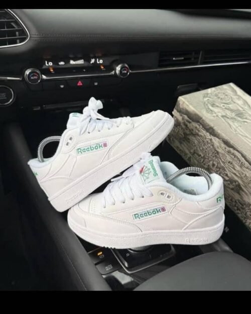 Beams x Reebok Club C Bulc Sneakers in White & Glen Green