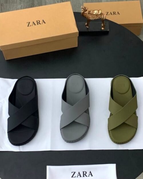 Zara Men's Criss-Cross Strap Luxury Mules